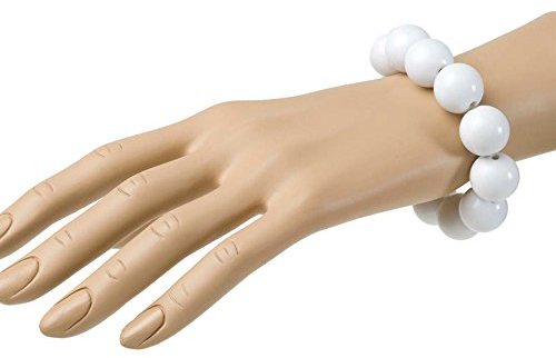 PARTY DISCOUNT Armband, 70er Jahre, Perlen, weiß