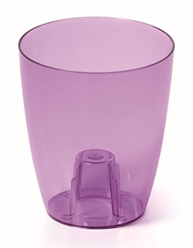 Blumentopf - MultiProject - Blumentöpfe - Pflanzkübel - Blumenkübel - Premium Qualität - am besten für Orchideen - Orchidee transparent Topf - 2 Größen 5 Farben (Ø 13 cm, H 16 cm, Violett)