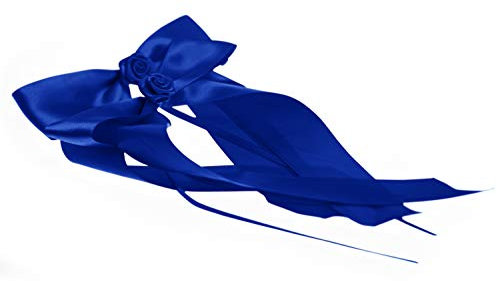 FlexiStore 10 Antennenschleifen mit Rose Deko Schleifen Hochzeit Auto - ASR-Blau