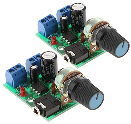 Almencla 2 STÜCKE HOCHWERTIGE Elektronik LM386 Leistungsverstärkerplatine Mono DC 3~12 V AMP Modul
