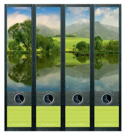 File Art AJ851 Rattenberger Teich im Sommer Design Etiketten Ordnerrückenschilder