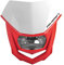 Polisport 8657400040 - HALO-Scheinwerfer aus Polypropylen mit Halogenlampe, kompatibel mit allen Motocross-/Enduro-Modellen in Farbe weiß/rot
