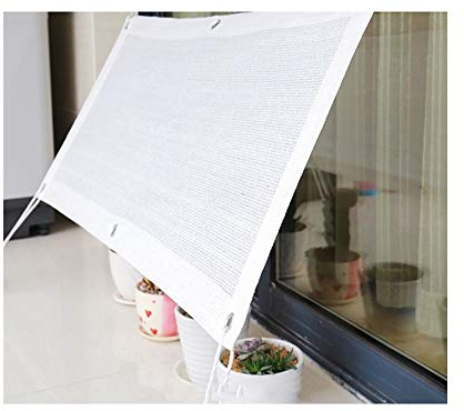 SYFXZZDS Sonnensegel Schatten Mesh Abdeckung Schattenstoff für Pflanzen Draussen Sonnencreme UV-beständig Sonnencreme Terrasse Plane 18 Größen (Color : White, Size : 2×2m)