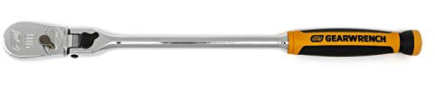 GEARWRENCH 3/8 Drive 90 Tooth Dual Material Locking Flex Head Teardrop Ratchet 13 - 81267T, Multi, one Size