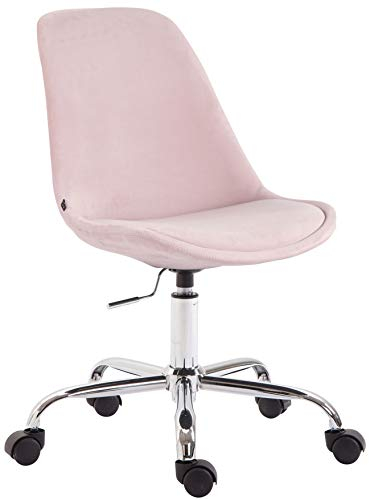 CLP Silla De Oficina Toulouse Tapizada En Terciopelo I Silla De Escritorio Regulable En Altura I Silla De Sala De Reuniones Giratoria I Color:, Color:Fucsia