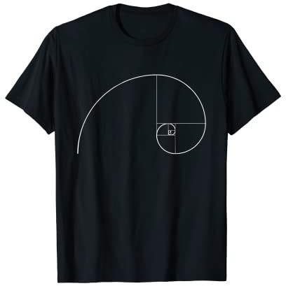 Fibonacci Spirale Goldener Schnitt Geometrie Architektur Phi T-Shirt