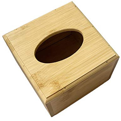 Caja dispensadora de pañuelos de madera de bambú natural cuadrado titular de pañuelos cubo pequeña caja de pañuelos cubierta servilleta soporte para mesa hogar oficina hotel