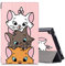 Pnakqil Hülle für Amazon Fire HD 8 Tablet (2018, 2017, 2016, 8./7./6. Generation), PU Leder Trifold Stand Schutzhülle Ultra Dünn Smart Abdeckung mit Auto Aufwachen/Schlaf Tablet Cover, Katze 01