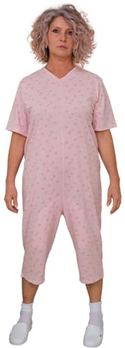FERRUCCI Pigiama Tutone Sanitario Comfort Manica Corta Pantalone Corto 1 Cerniera/Zip Dietro Schiena Estivo