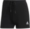 adidas Womens Essentials Slim 3-Stripes Shorts, Black/White, XS