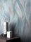 NEWROOM Papier peint Bleu Légèrement Brillant Intissé - Floral Feuilles Vagues Tropical