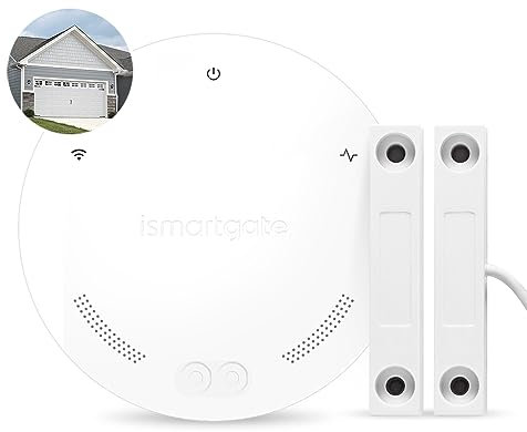 ismartgate MINI Smart Garage Door Opener Remote, APP Control, Compatible with Amazon Alexa, Google Assistant, IFTTT, Compatible with All Garage Openers. Wired Sensor Included.