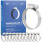 Set morsetto per tubi: 12x morsetti tubo in acciaio inox 25mm - 40mm - Set di morsetti per tubi - attrezzi tubo acciaio inox - LIVAIA