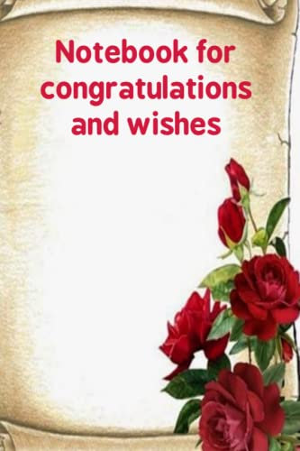 Notebook for congratulations and wishes