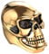 Edelstahl Ringe für Herren Damen Vintage Breit Punk-Rock-Totenkopf-Ring Gold Ehering Für Männer Schmuck Geschenk, Größe 70 (22.3)