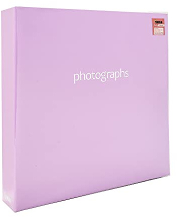 Arpan Extra-Large 3-Ring Binder Self Adhesive Photo Album 20/Sheets 40/Sides (Purple)