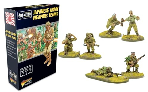 Warlord Games Japanese Army Weapons Teams - 28mm Scale Warlord Resin Miniatures for Bolt Action Highly Detailed World War 2 Miniatures for Table-top Wargaming