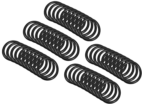 QUARKZMAN 50 Stücke Nitrilkautschuk Runde Gummiringe Unterlegscheibe 18mm x 14mm x 2mm für Wasserhahn Klempner Reparatur Dichtung Verbindung, Schwarz