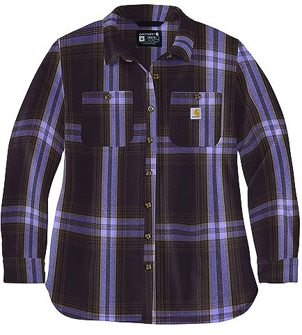 Carhartt Damen Langarmhemd Twill L,S Plaid Shirt, Farbe:Lavender, Größe:S