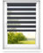 Time4Blinds - Zebra Roller Blind - Day and Night Blinds - Dual Layer Fabric Zebra Window Blinds, Bathroom, Kitchen, Bedroom Blind – 1000x1000mm – Anthracite – Right-Sided