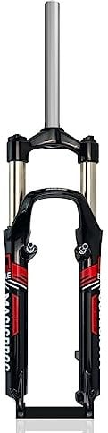 ZCXBHD MTB Suspension Fork 26 Inch Mountain Bicycle Front Fork 100mm Travel 1 1/8 Straight Tube QR 9mm Disc/V Brake Aluminum Alloy Fork (Color : Black Red, Size : 26in)