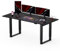 SANODESK Bureau Assis Debout - Bureau Gaming, 2 Moteurs Electrique Double avec 4 Pieds 180x80cm, 4 Emplacements de Mémoire, Fonction de Rappel de Sédentarité, Réglable en Hauteur, Noir