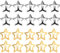 20 Stück Stern Haarspangen, Mini Haarklammer Silber & Gold, Star Hair Clip, Haarschmuck Pentagramm, Metall Snap Kopfschmuck, für Kinder, Mädchen und Madame