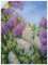 ARTland Wanddeko Wandtattoo selbstklebende Vinylfolie 30x40 cm Stillleben Arrangement Pflanzen Blumen Blüten Flieder Lila Weiß U4TC