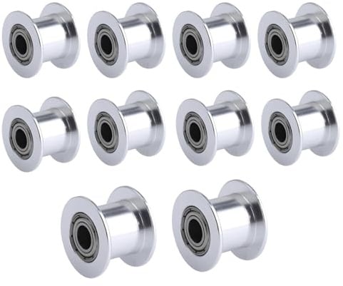 Super Print GT2 Idler Pulley 20 Toothless Bore 5mm for 3D Printer 9mm/10mm Width GT2 Timing Belt. (10pcs)