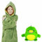 Hoodie Decke mit Ärmeln Kinder - Kuschelpullover Kinder zum Anziehen mit Kapuze, Ärmeln und 2 Taschen | PILLOWPET (Grüner Dino)
