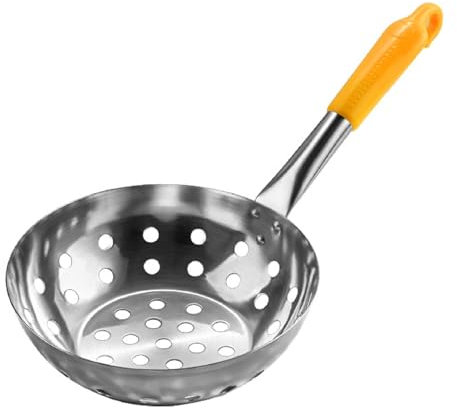Bafnsiji Colador de Acero Inoxidable, Colador de Cocina, Colador de Mango Largo de Acero Inoxidable, Colador de Agujero Grande, Colador de colador de Metal Perforado de Acero Inoxidable