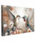 MuchoWow© Leinwände 60x40 cm Wall Decoration Bilder für die Wand Schlafzimmer Deko Pictures Canvas Painting Wanddekoration Wohnzimmer Kolibri - Vögel - Blumen - Natur