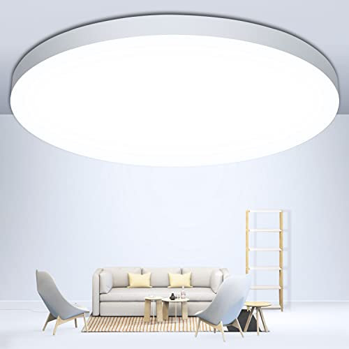 LED Deckenleuchte Lampe Decke Deckenlampe Ø28cm 24W, 6500K, 2000LM, IP44 Wasserfest Furlampe Rund Modern Schlicht Weiß Badlampe für Kellerlampe/Schlafzimmer/Wohnzimmer/ Küchenlampe/Badezimmer/Balkon