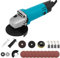Electric Angle Grinder,850W Mini Electric Angle Grinder with 2 Angle Grinding Disc & 1 Polishing Wheel,Handheld Grinder Cutter Machine for for Masonry Concrete Tile Metal Steel Cutting