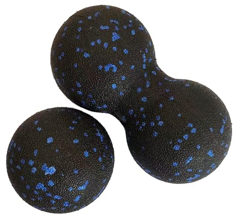 SHULLIN 2er Set Fascia Ball Set Faszienball Set(Einzelball + Doppelball) | Faszien Ball massagebälle Trigger Point Release Lacrosse Ball für Faszientraining DurchfüHren Schmerzen Lindern Tiefenmassage