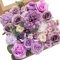 Serwalin Fleurs artificielles en soie pour gâteau de mariage, fleurs artificielles violettes pour bouquets de mariage, centres de table, arrangements prénataux, décoration d'intérieur (violet)