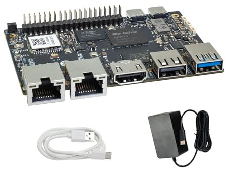youyeetoo Banana Pi BPI-M5 Pro Einplatinencomputer, RK3576, 8GB RAM, 6 Tops NPU, 4K Video, Dual GbE, WiFi 6, BT5, PI-co Entwicklungsausschuss,Unterstützung Android Debian (M5 Pro Basis-Set)