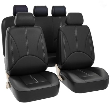 FGYLS Auto Coprisedili per Fiat Punto I II Type 188 176 Ulysse II Type 179 5 Seats,Coprisedili Tessuto Lavabile Comodi Traspiranti Accessori Coprisedili Sedili Anteriori Posteriori,Black