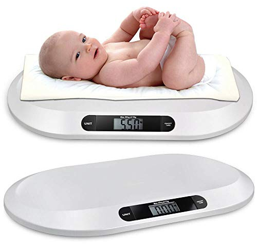 Bilancia per bambini fino a 20 kg, écran LCD, 3 modes de pesage, couleur : blanc
