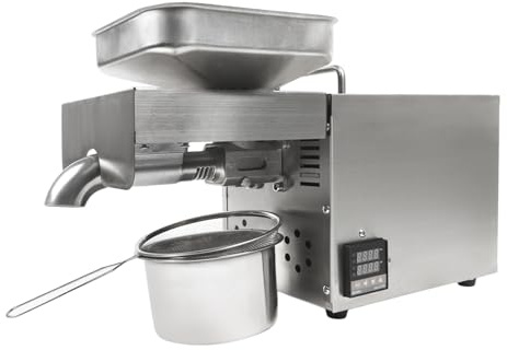 Ölpresse, elektrische Ölpresse, automatische Ölpresse, hohe Leistung 610W, Öltemperatur kann eingestellt und kontrolliert werden, geeignet für Getreide mit hohem Ölertrag, wie Erdnüsse, Walnüsse, Sesa