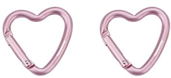 Mini Herz-Karabiner Rosa (2 STK.)
