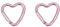 munkees, Mini Herzkarabiner, Schlüsselanhänger (2 x Rosa)