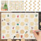 Rubbel Adventskalender zum Aufklappen | 21x30x0,5cm Papier Kratzfolie Sticker 1-24 | Weihnachten Kalender (1 x Rubbelkalender Aufstellen)