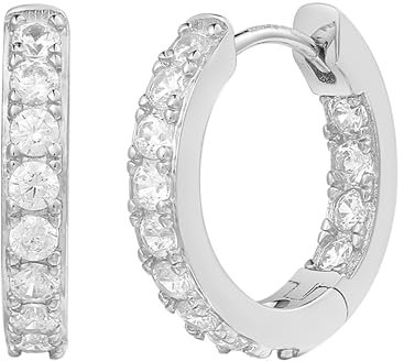 XENOX® Creolen - Damen Ohrringe aus hochwertigem 925/- Sterlingsilber mit Zirkonia-Steinen | XS10352