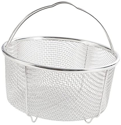 GALPADA Cesta Para Freír De Acero Inoxidable Multifuncional 23 Cm Soporte Incorporado, Cesta Para Cocinar Al Vapor y Escurrir Alimentos, Apta Para Hogar y Restaurante, 1 Unidad