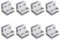 INCREWAY 8 PCS Adjustable Glass Clips Kit 90 Degrees Adjustable Silver Square Glass Shelf Bracket Holder Bracket Clamp for Glass Fence Panel, Showcase, Wine Cabinet (5-8mm)