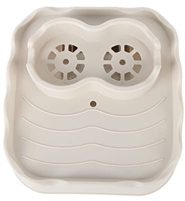 Cyrank Porte-Tasse Attachable, Porte-Bois avec Bobine avec Trous de vidange Plateau de bac à remous réglable pour Les piscines pour Les piscines Spa Baignoire (Beige)