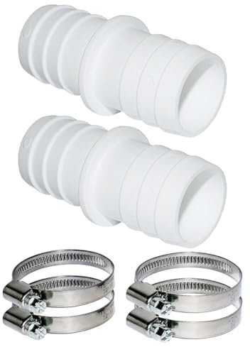 Opatiny Schlauchverbinder mit 38 mm Schlauchschellen - Poolschlauchadapter Sandfilterpumpen, Pool für Staubsauger und Tauchpumpen
