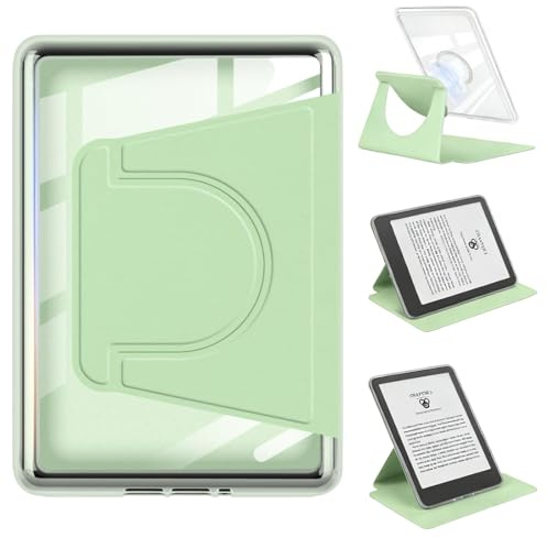 Coque magnétique détachable pour Kindle 11ème Gen 2022/2024 6 vert matcha lecture légère protection parfaite, coque kindle, etui kindle