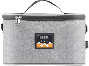 gifyym Fourre-tout chauffant de voiture portable électrique de grande capacité Sac isotherme et isolant pour bouteilles de lait et de nourriture